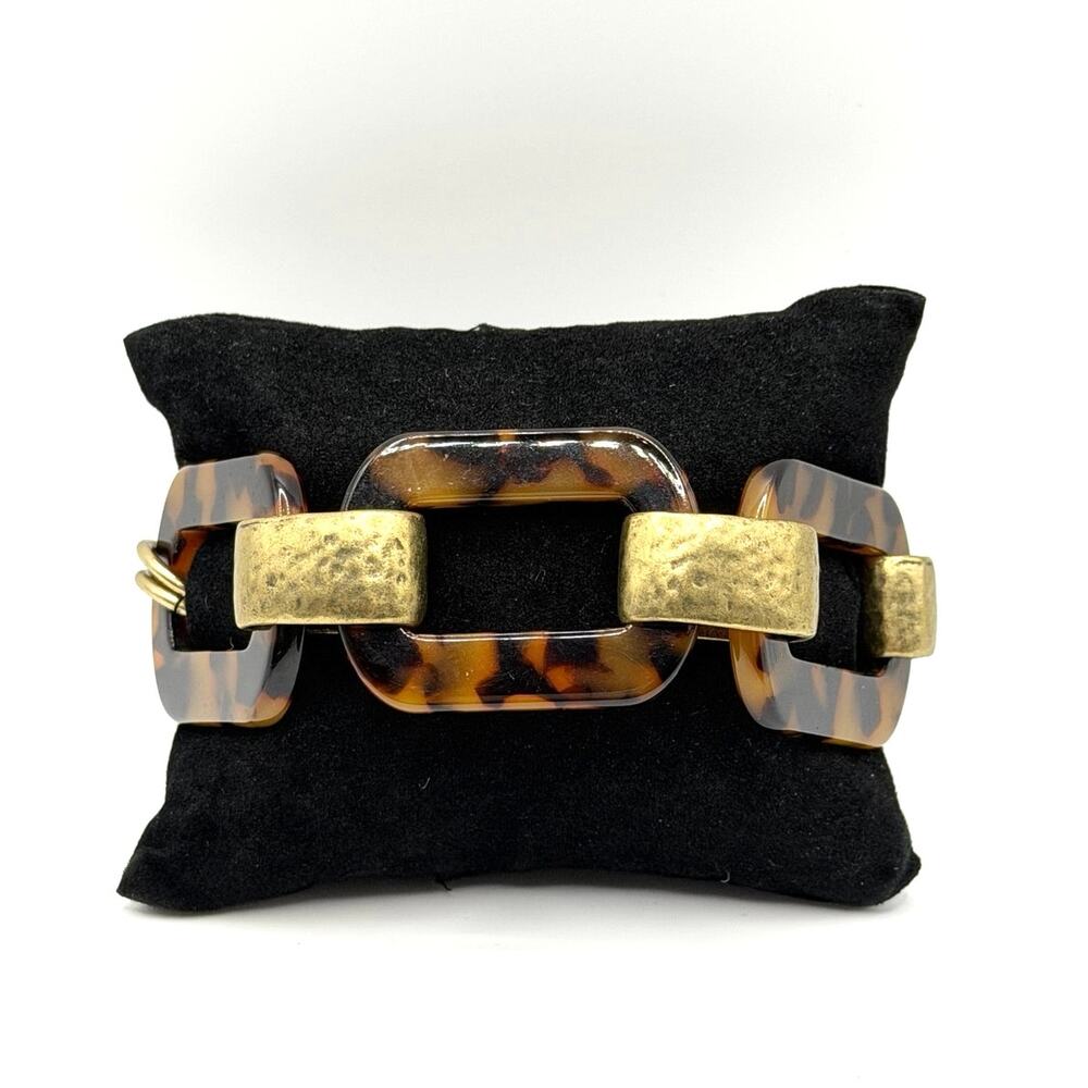 🤎 Chico’s Tortoise Shell - Large Link Bracelet - Picture 2 of 6